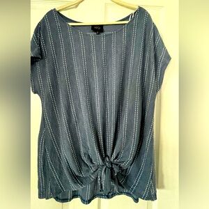 Blue cotton blouse